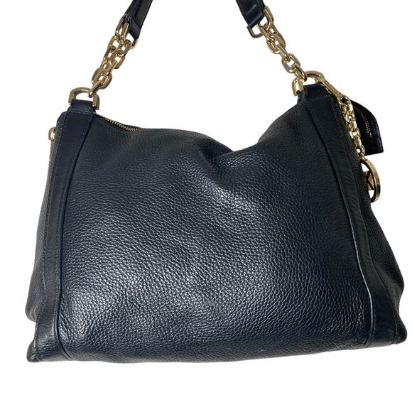 Michael Kors Handbag Pebbled Leather Black Zippers 15x10x5 - Picture 16 of 16